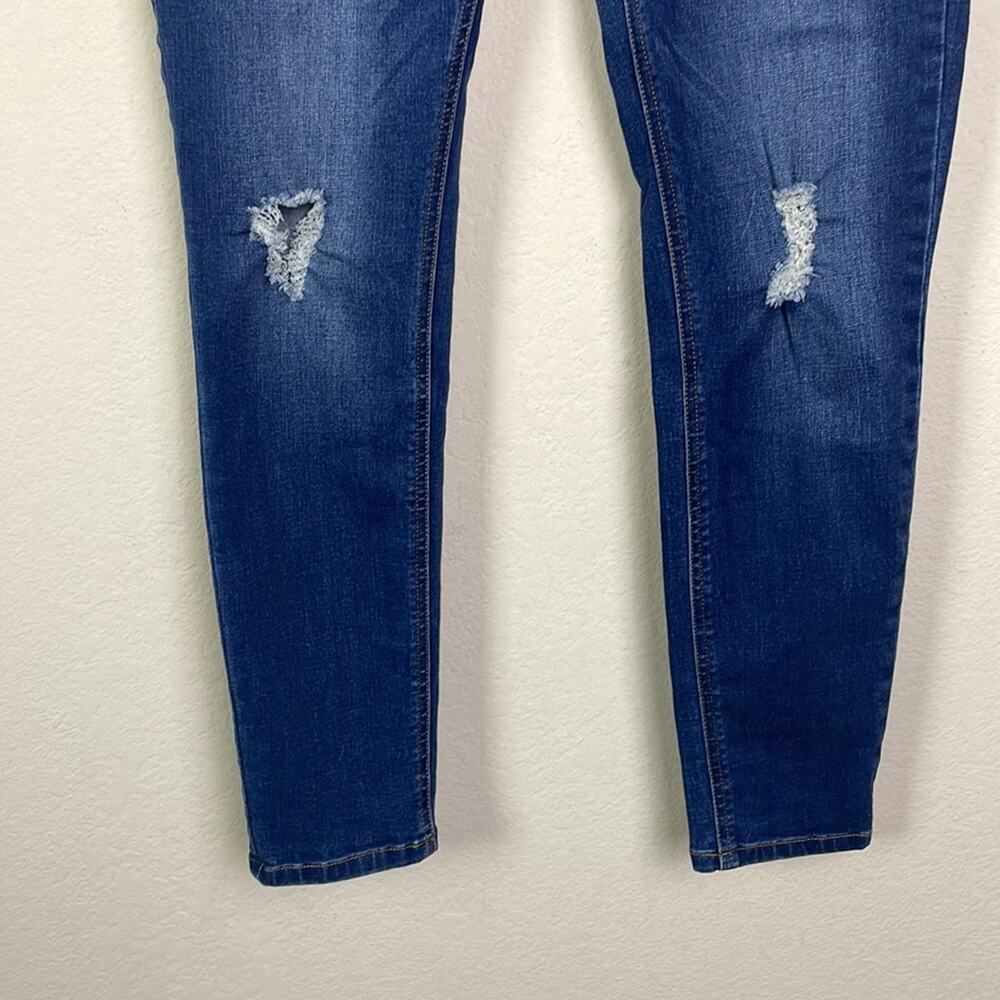 Kensie effortless ankle mid rise distressed jeans women’s 4 - Picture 4 of 13